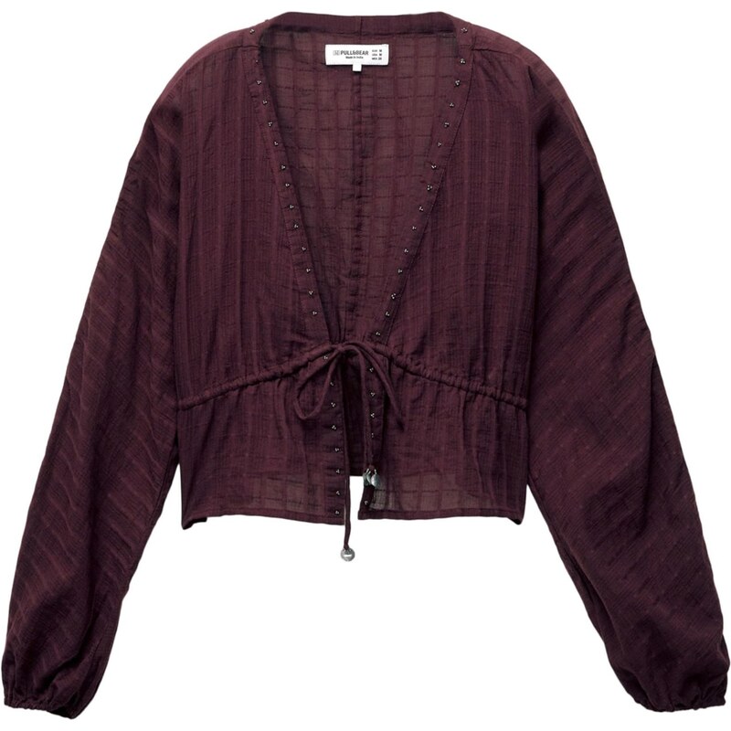 Pull&Bear Blúzka burgundská 65888173