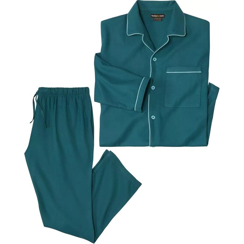 Klasické flanelové pyžamo Atlas For Men Modrá 65774067