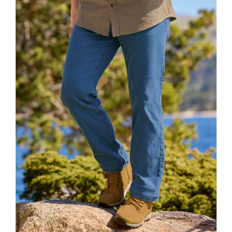 Modré strečové rifle Regular Atlas For Men Modrá 65774081