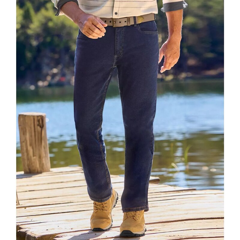 Tmavomodré strečové rifle Regular Atlas For Men Modrá 65774072