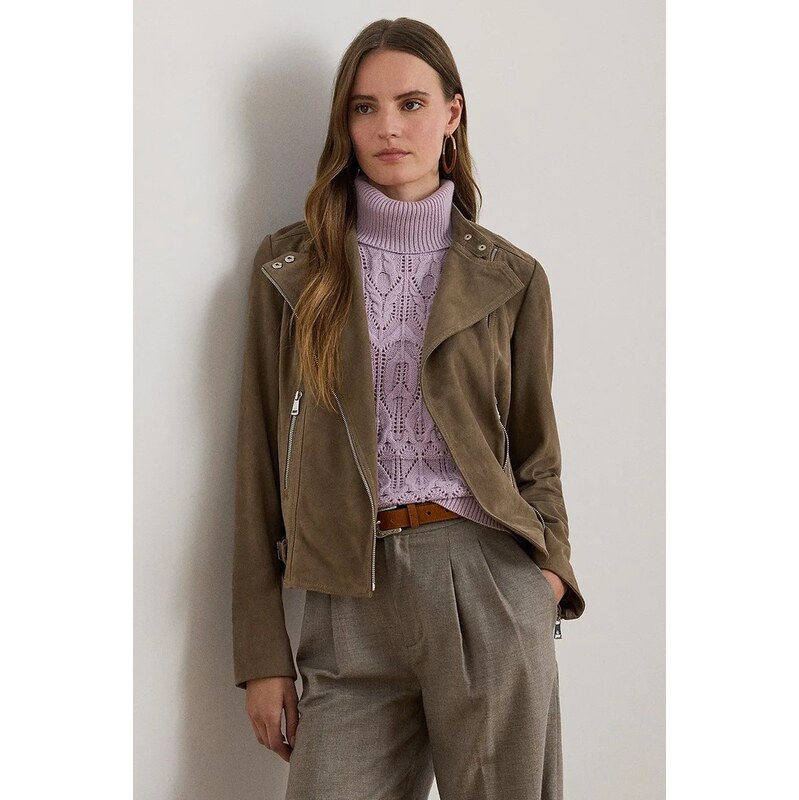 Kožená motorkárska bunda Lauren Ralph Lauren 65792609