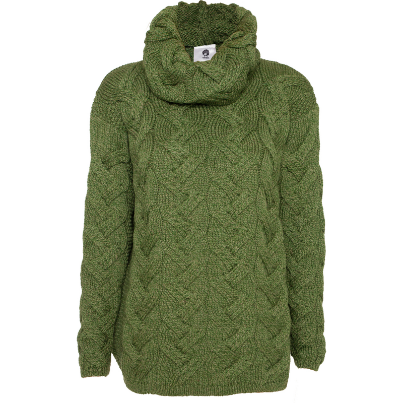 Dámsky vlnený sveter Vlnka S03 zelená veľkosti oblečenia S 65797272