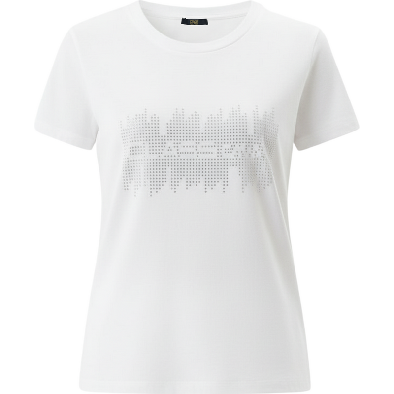 CAVALLI CLASS Sequins White tričko 65781290