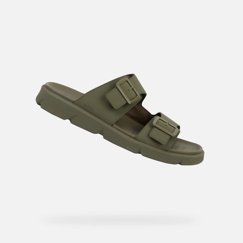 Khaki Mens Sandals Geox Xand 2S - Mens 65782085