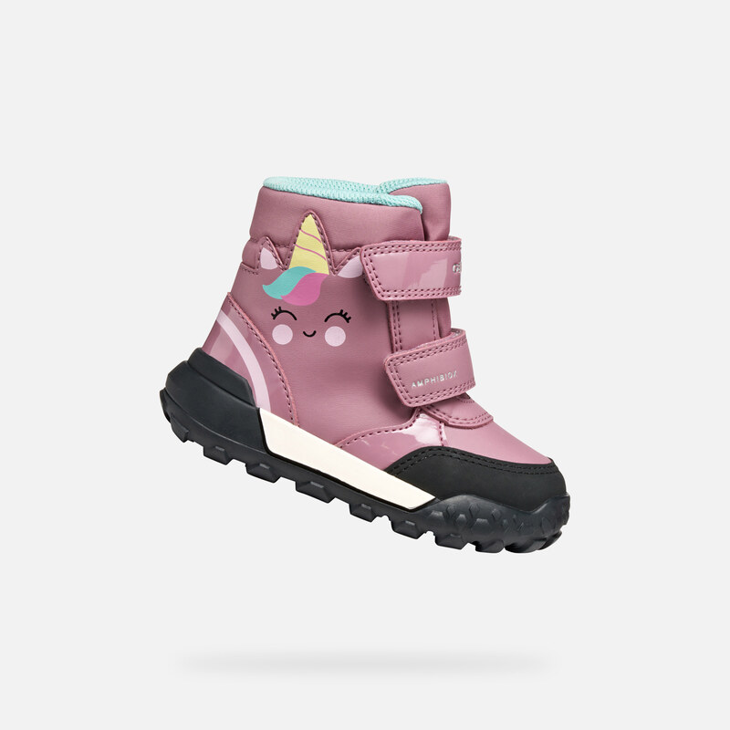 Ružové dievčenské topánky Geox Trekkyup B AB 65782124