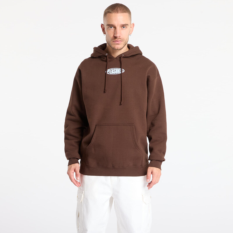 Mikina PLEASURES Overview Hoodie Brown XL 65782274