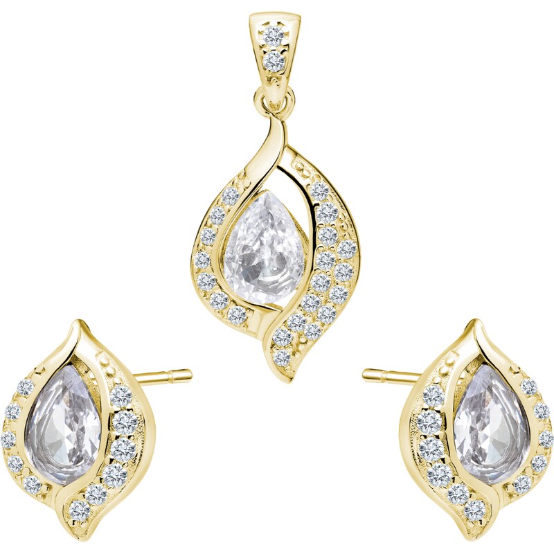 Olivie Súprava strieborných šperkov LUNA GOLD 9872 66031609