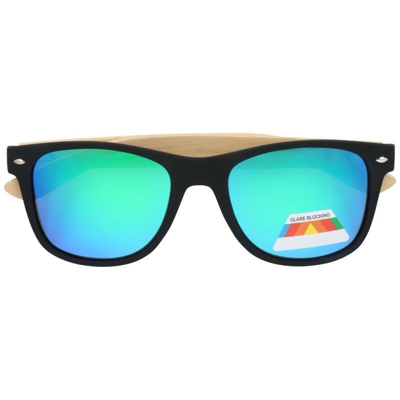 Sunmania Zelené drevené zrkadlové okuliare Wayfarer Wood 2 65782718
