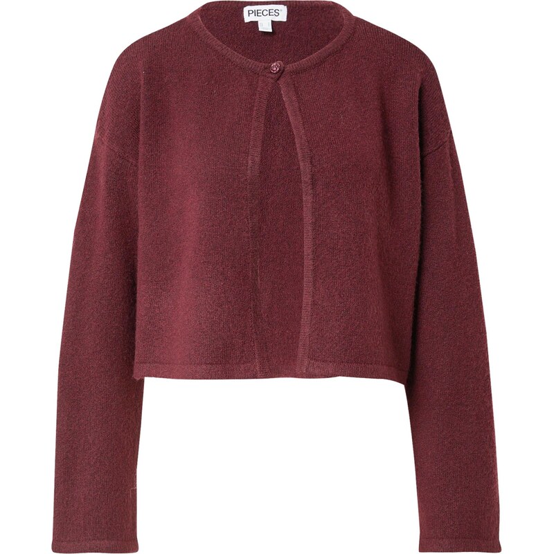 PIECES Kardigán PCMARCELLO vínovo červená 65679283