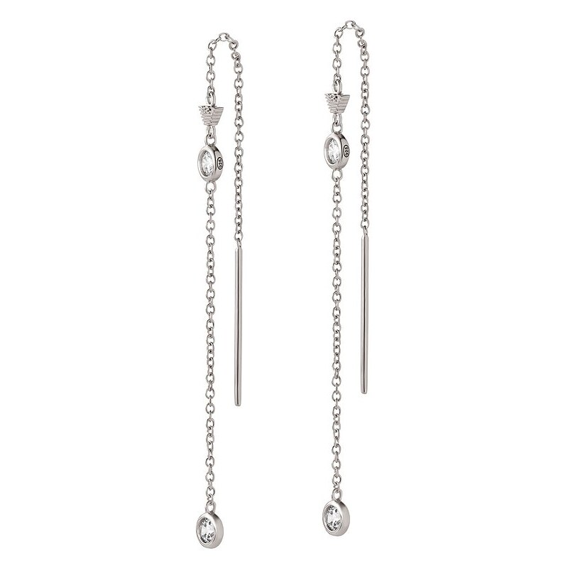 Emporio Armani Luxusné strieborné visiace náušnice EG3617040 66666755