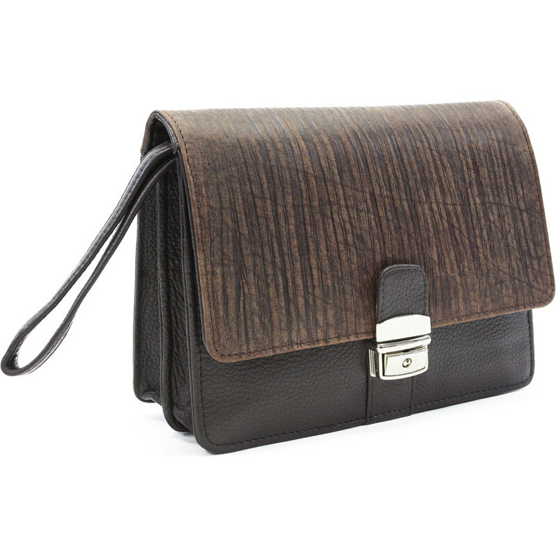 Arwel Tmavo hnedá pánska kožená dokladová etue v štýle BAMBOO 611 36559975