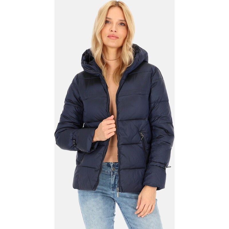 Perso Tmavomodrá dámska prechodná prešívaná bunda BLH 220043 F - dark 65787777
