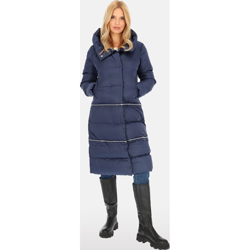 Perso Tmavomodrá dámska zimná bunda s nastaviteľnou dĺžkou BLH 220031 65787809
