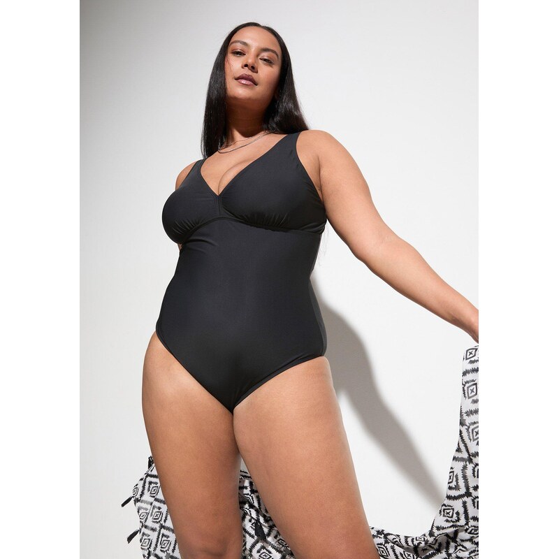 bonprix Tvarujúce plavky, stredný tvarujúci efekt, hlboký výstrih, 50383665