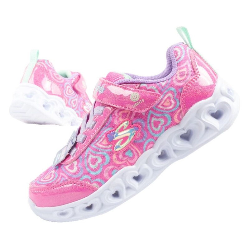 Skechers S Lighs-Heart Topánky pre dievčatá Športové pohodlné LED 65785924