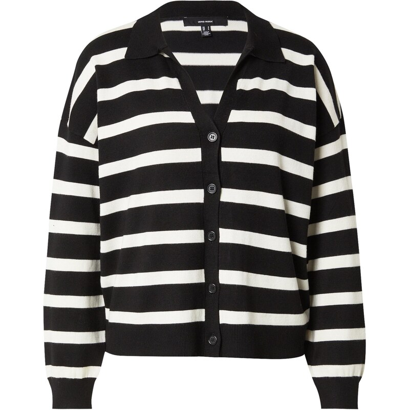 VERO MODA Kardigán čierna / biela 65707754