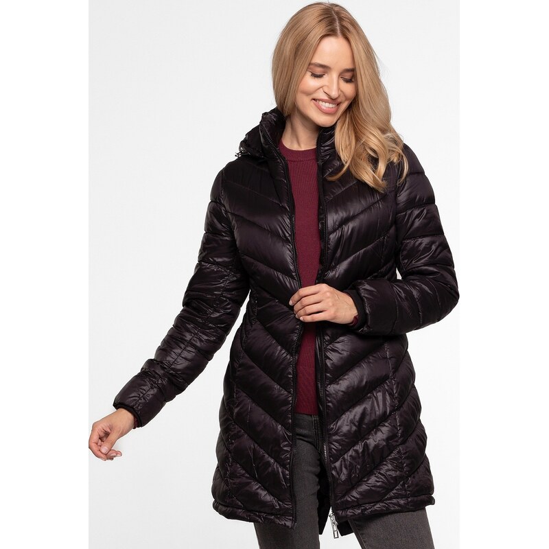 Perso Čierna dámska prešívaná prechodná bunda BLH 220061 F 65787798
