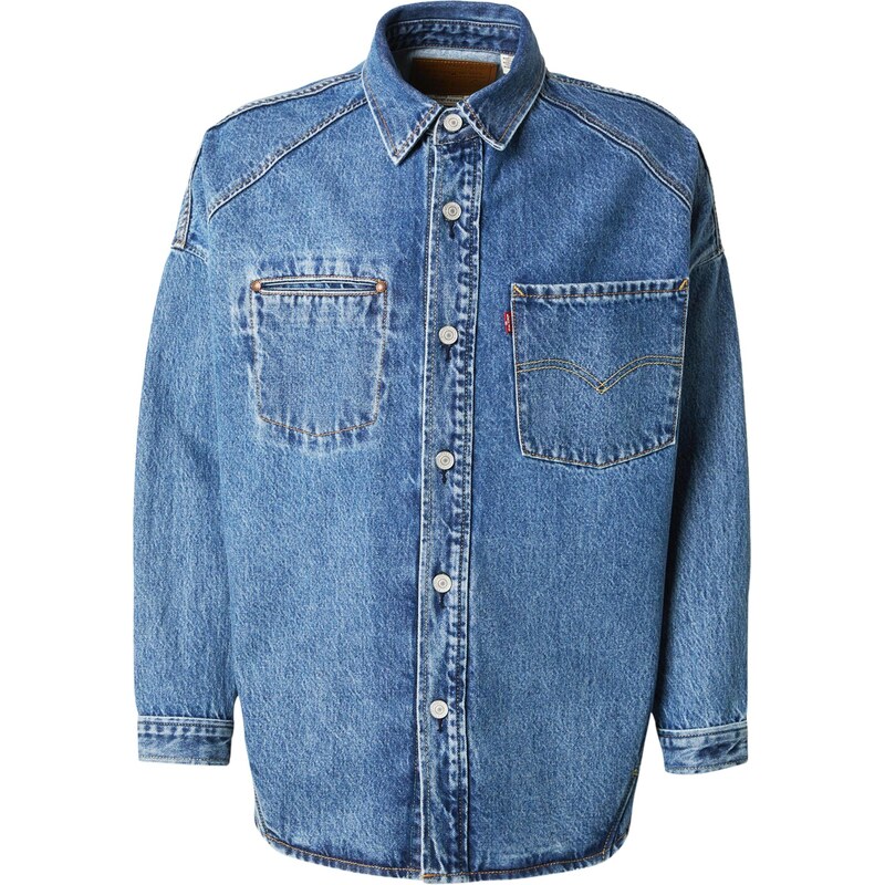 LEVIS Prechodná bunda Twist Shacket modrá denim 65792646
