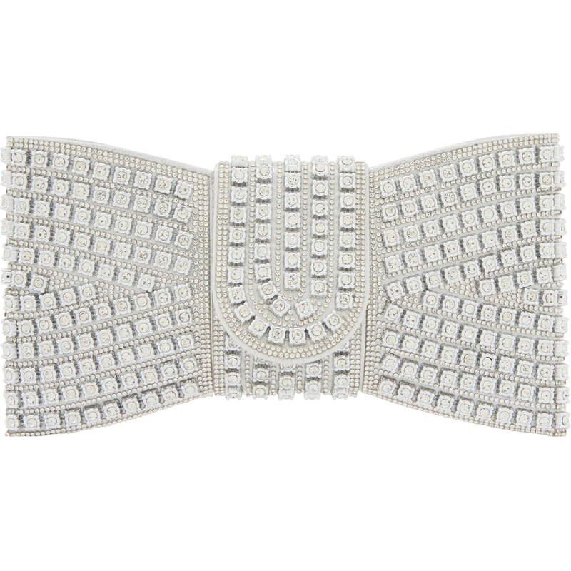 faina Listová kabelka strieborná 66140281