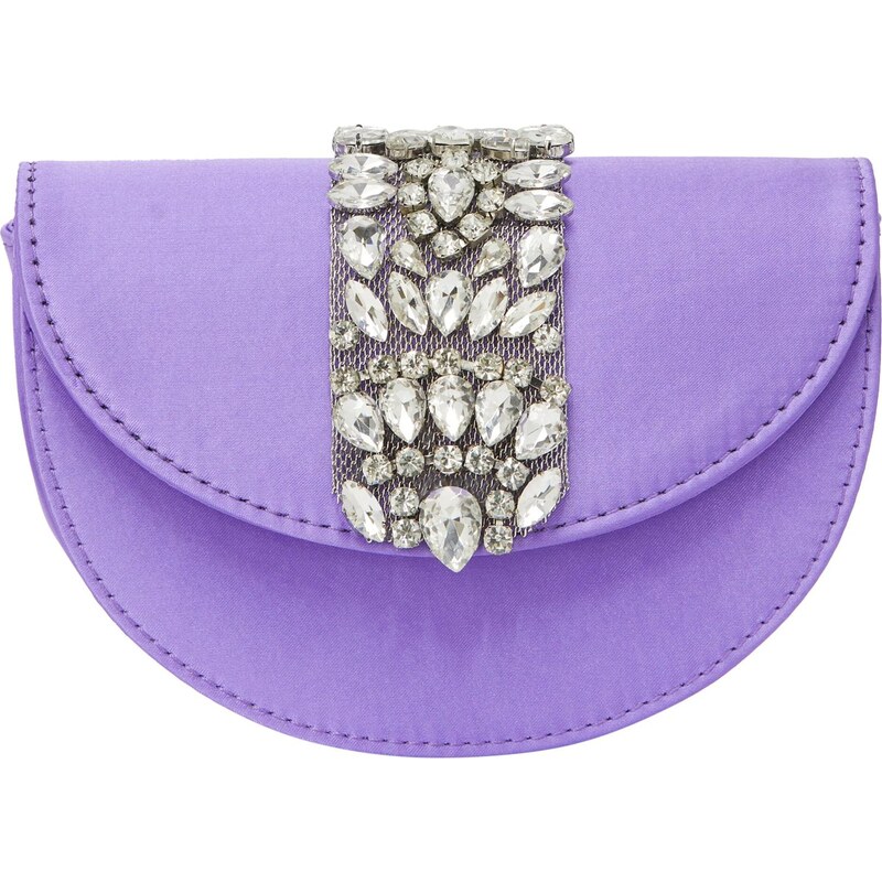 faina Listová kabelka fialová / strieborná 66140052