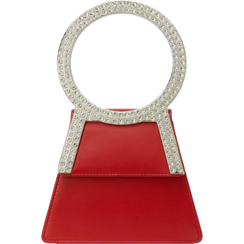 faina Kabelka červená / strieborná / priehľadná 66139997