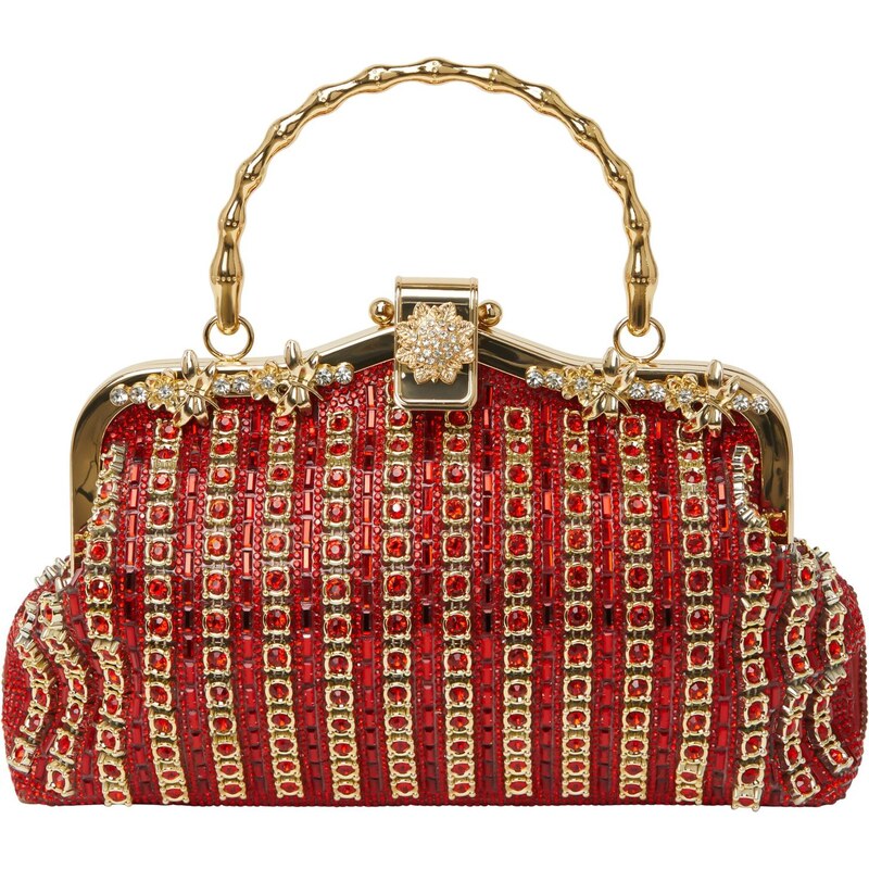 NAEMI Kabelka zlatá / tmavočervená 65793993