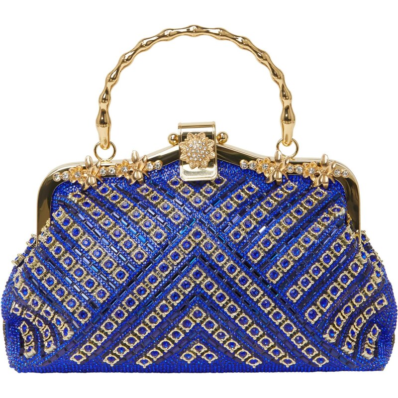 NAEMI Kabelka kráľovská modrá / zlatá 65794076