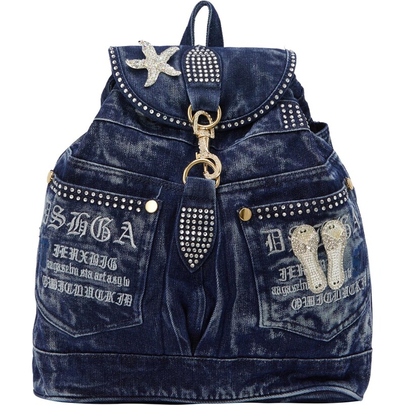 myMo ROCKS Batoh Rocks modrá denim 66142245