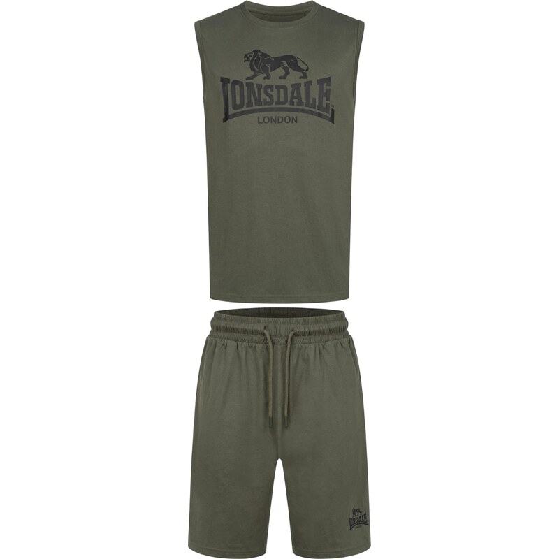 LONSDALE Joggingová súprava Allanton olivová / čierna 65795298