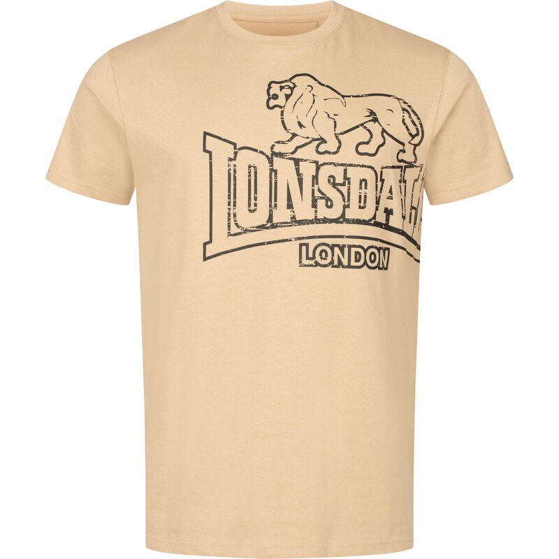 LONSDALE Tričko Langsett piesková / čierna 65795299