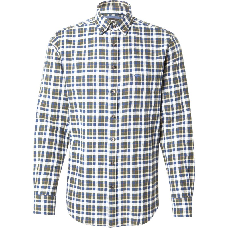 FYNCH-HATTON Košeľa námornícka modrá / tmavozelená / biela 65795595