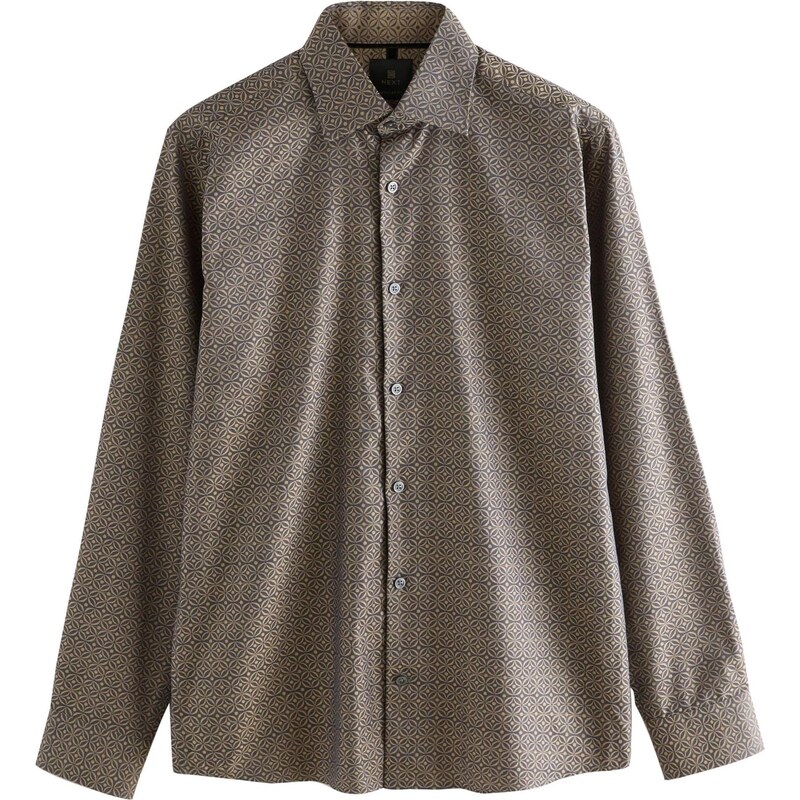 Next Košeľa svetlobéžová / hnedá 65795627