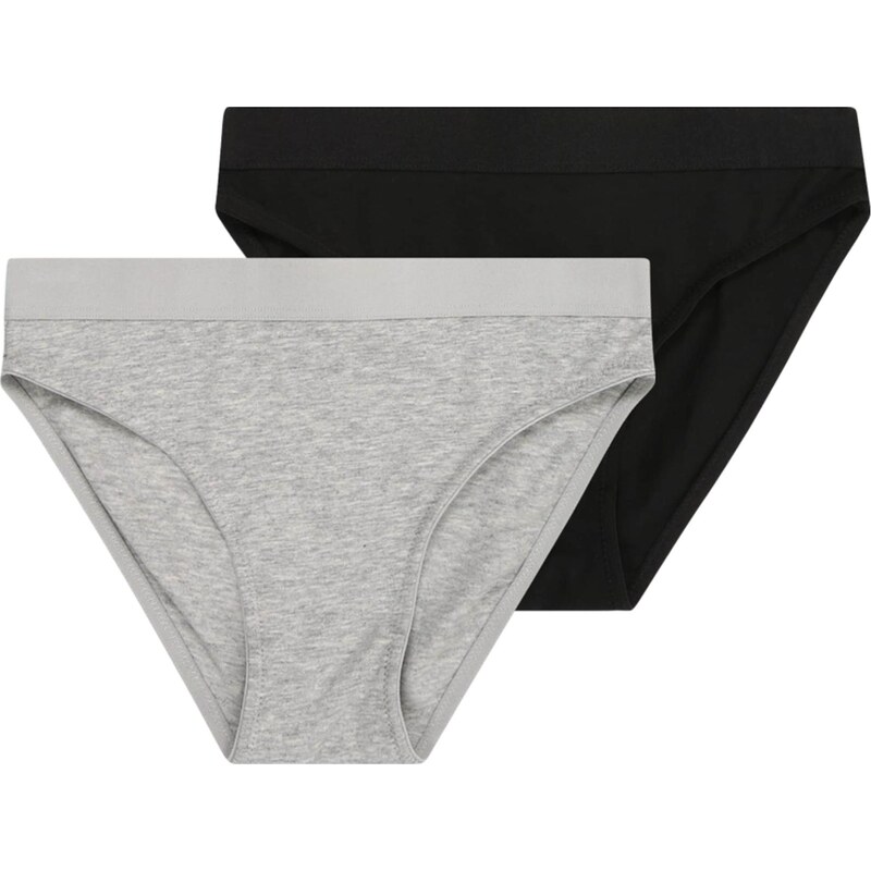 LMTD Nohavičky NLFNANTELLE sivá melírovaná / čierna 65796658