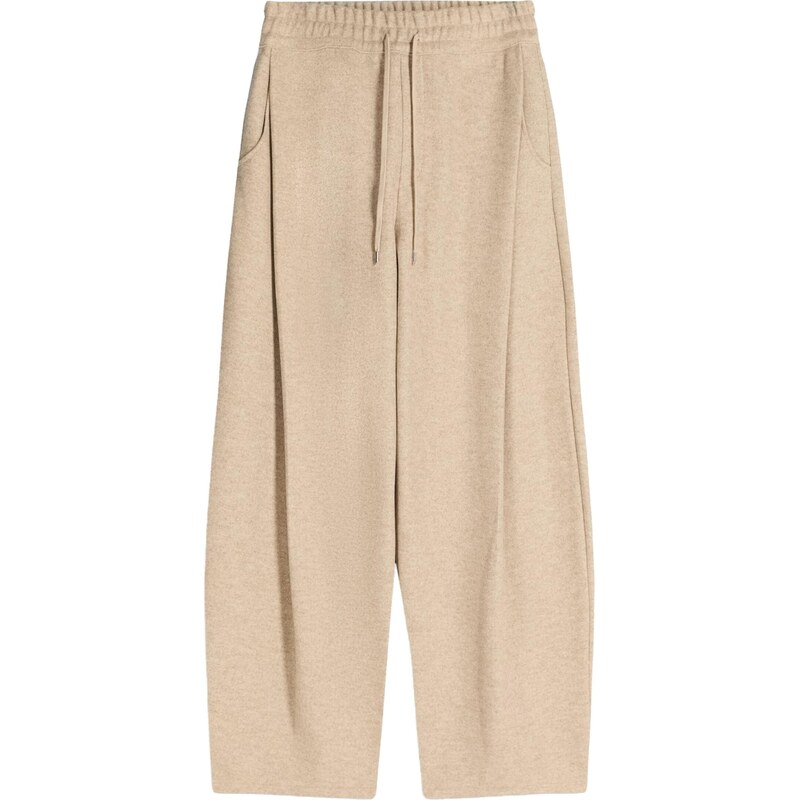 Bershka Plisované nohavice piesková 65906757