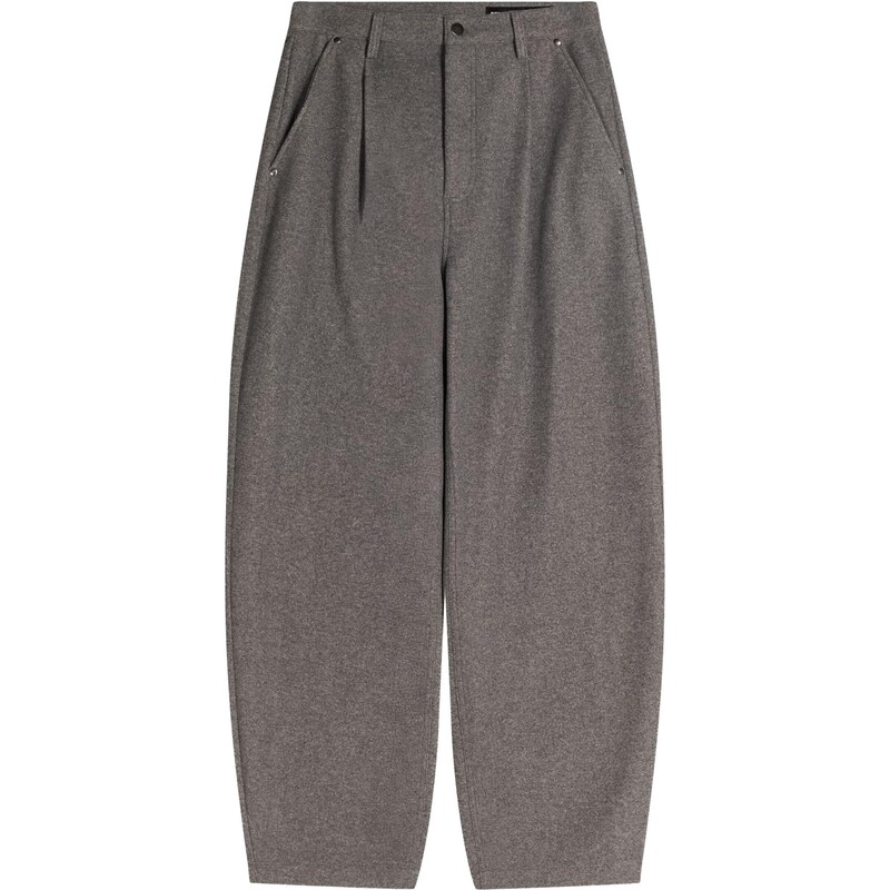 Bershka Plisované nohavice grafitová 65906756