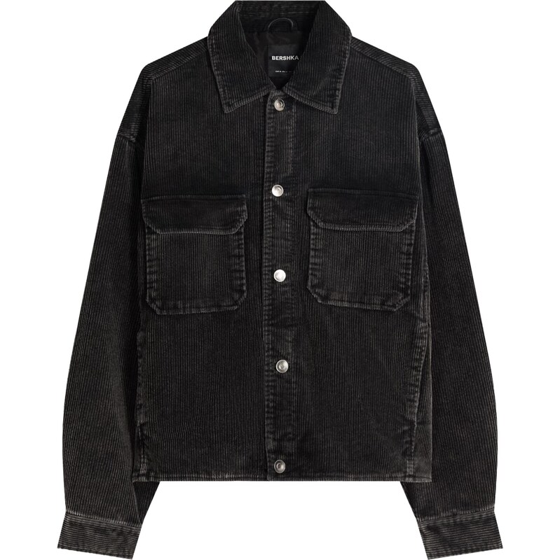 Bershka Prechodná bunda čierna 65896402