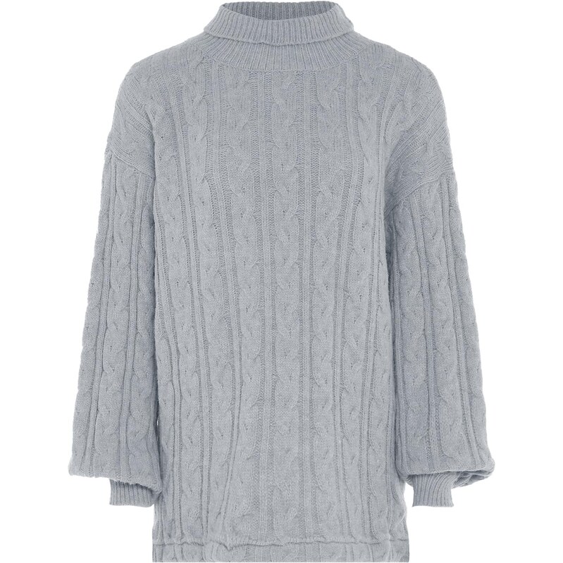 aleva Oversize sveter svetlosivá 65868826