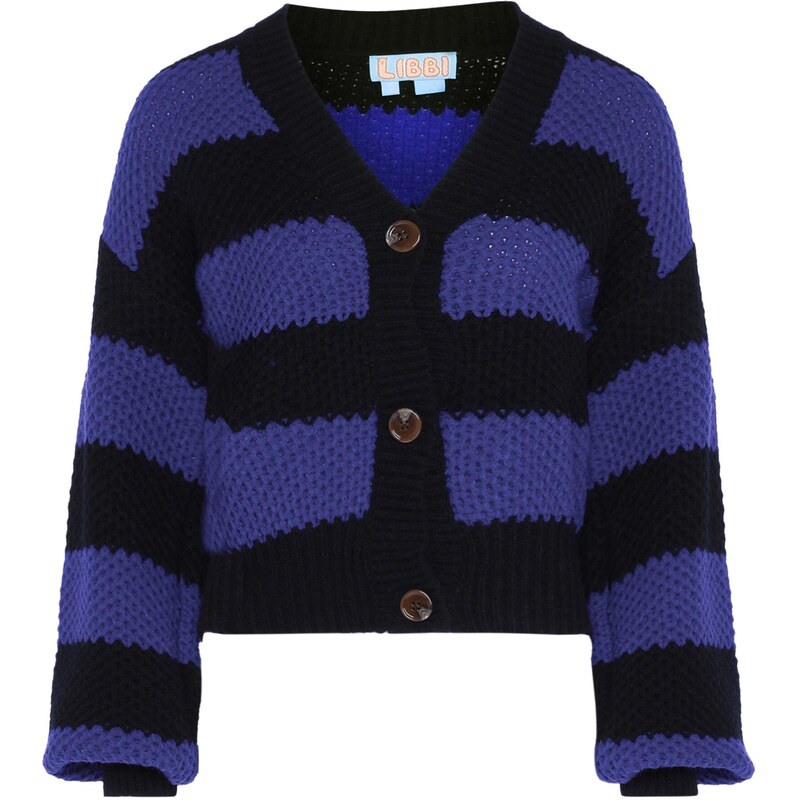 Libbi Kardigán modrofialová / čierna 65868992