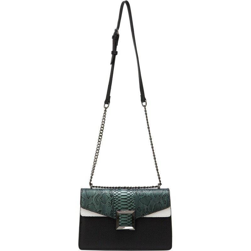 faina Taška cez rameno tmavozelená / čierna / biela 66141221