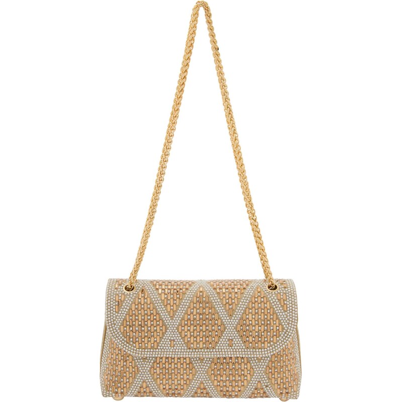 faina Taška cez rameno hnedá / zlatá / sivá 66141610