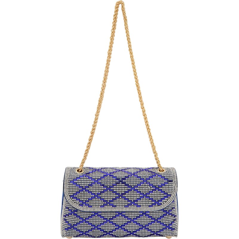 faina Listová kabelka námornícka modrá / strieborná 66141594