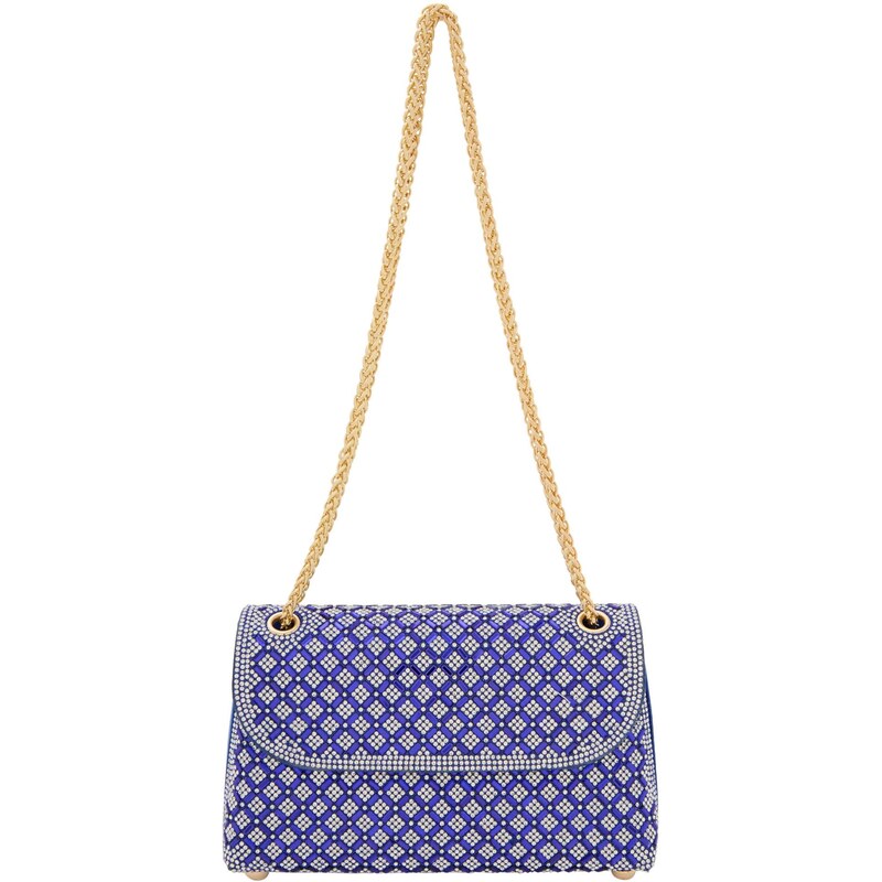 faina Listová kabelka modrá / biela 66141352