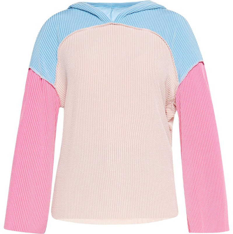 SANIKA Mikina svetlobéžová / svetlomodrá / ružová / biela 65792957