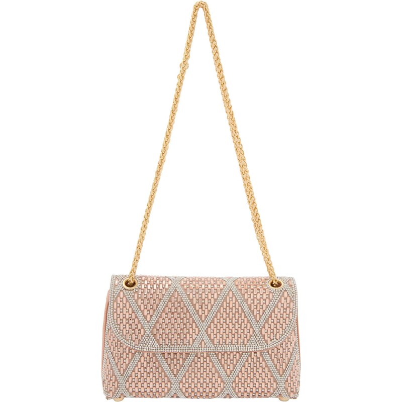 faina Taška cez rameno šampanské / priehľadná 66141584