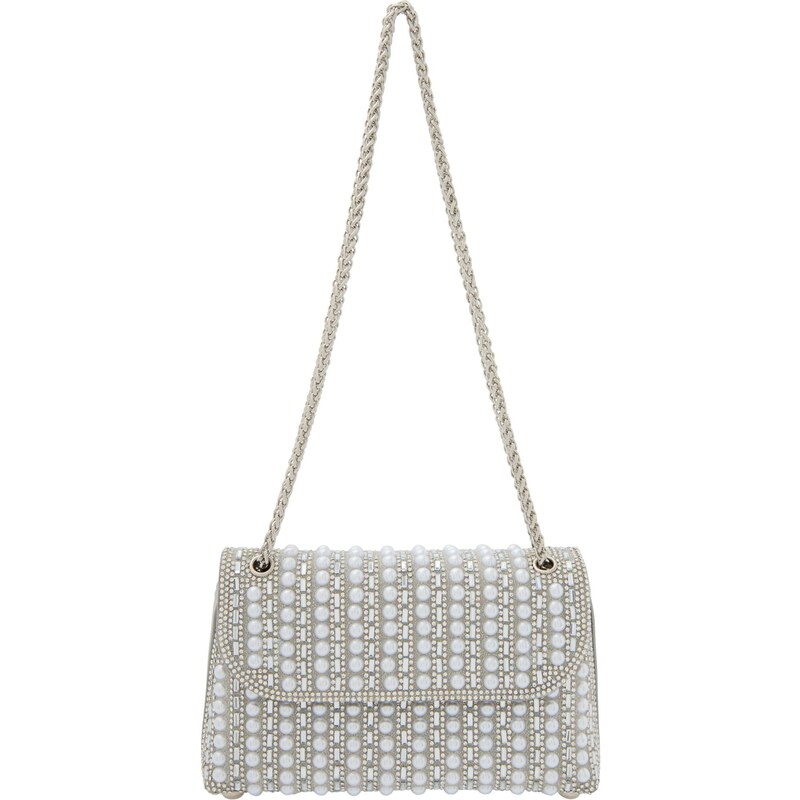 faina Kabelka na rameno strieborná / priehľadná / perlovo biela 66141155