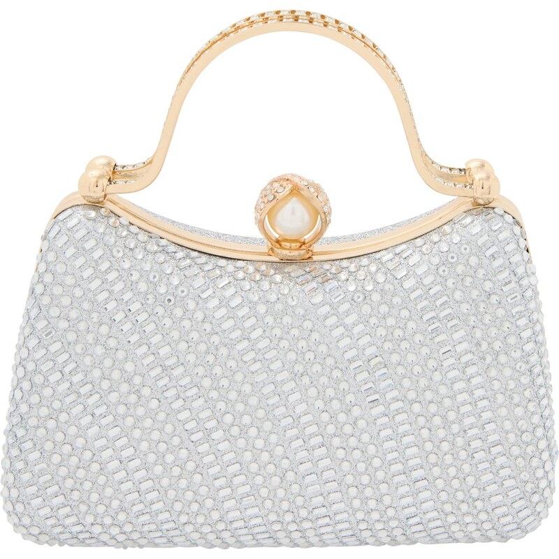 NAEMI Listová kabelka strieborná 65794025