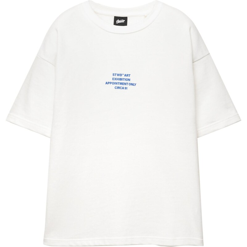 Pull&Bear Tričko STWD modrá / biela 65796765