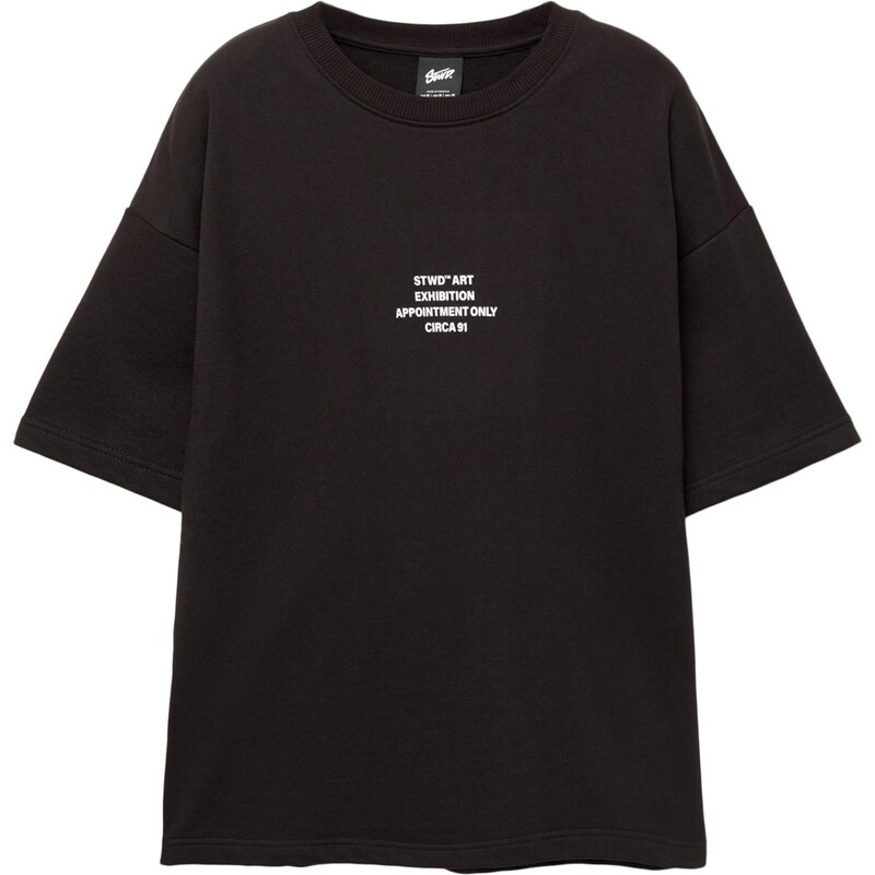 Pull&Bear Tričko STWD čierna / biela 65796759