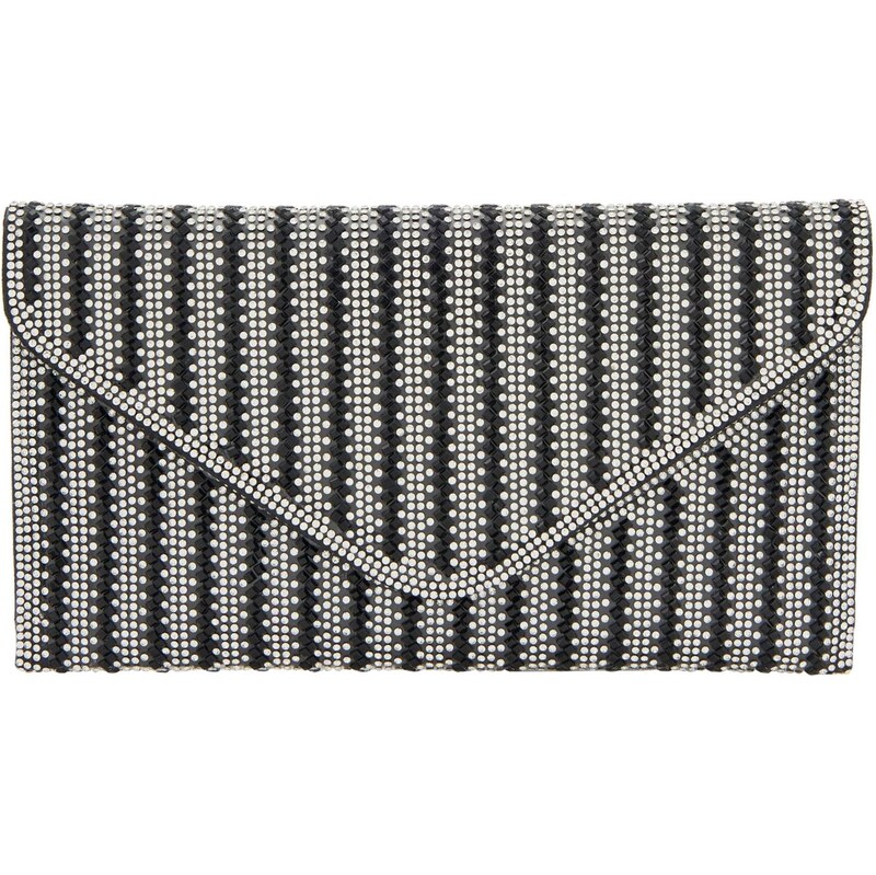 faina Listová kabelka čierna / biela 66141399