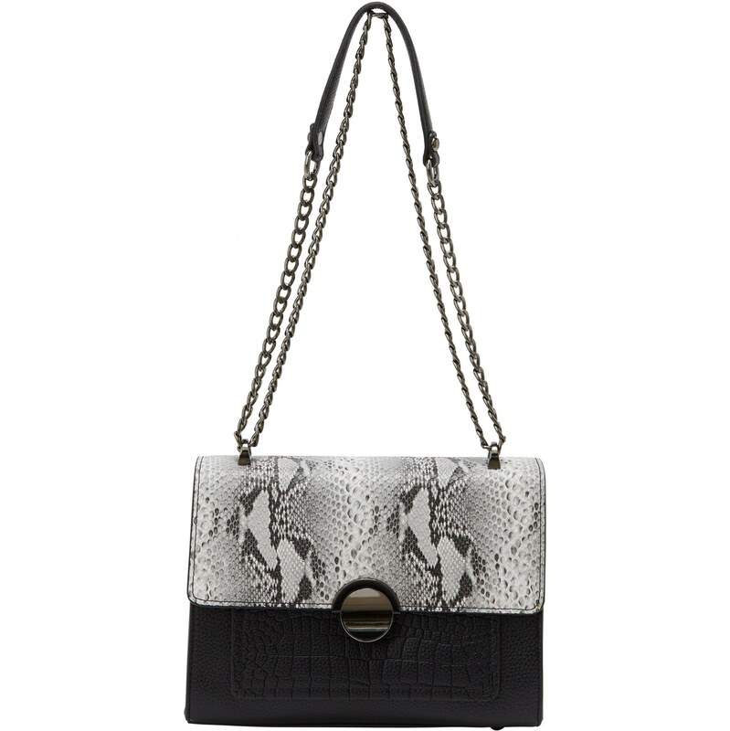 faina Kabelka na rameno svetlosivá / čierna 66141214